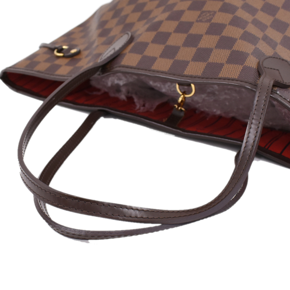 Louis Vuitton Neverfull MM Shoulder Tote Bag Damier Ebene Brown - Picture 4 of 8